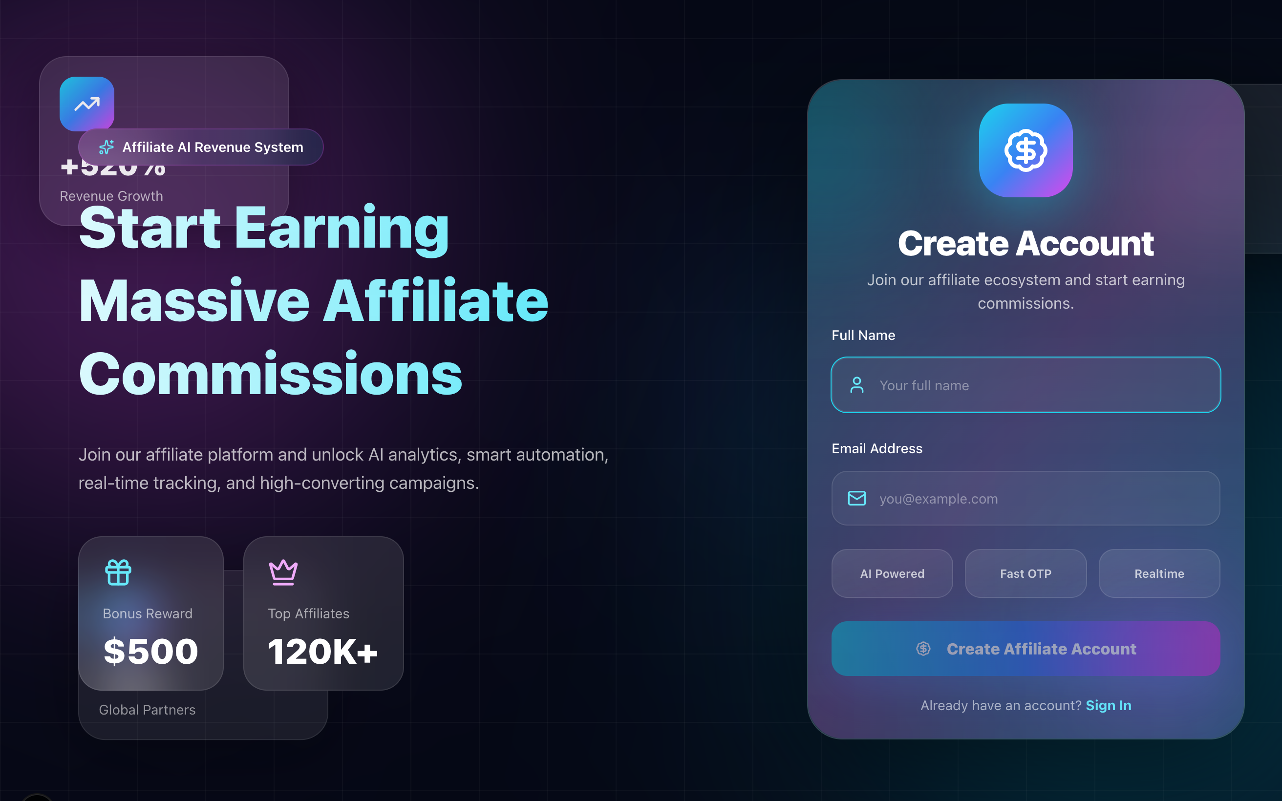 Affiliate Dashboard App